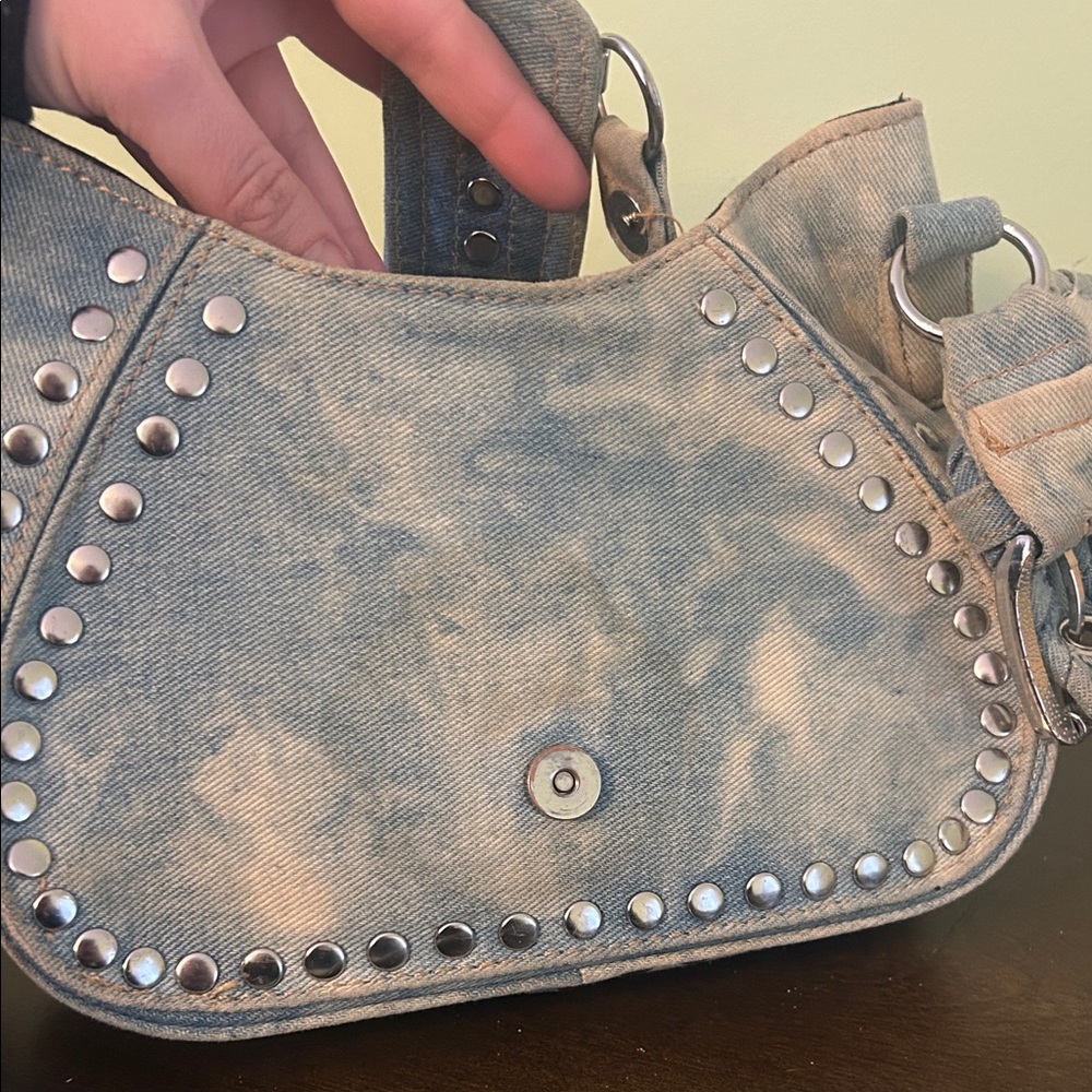 Urban Outfitters Blue Studded Crossbody Bag - Picture 3 of 6
